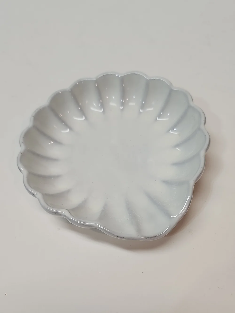 Target Hearth & Hand w/ Magnolia Matte Light Gray Stoneware Scalloped Spoon Rest